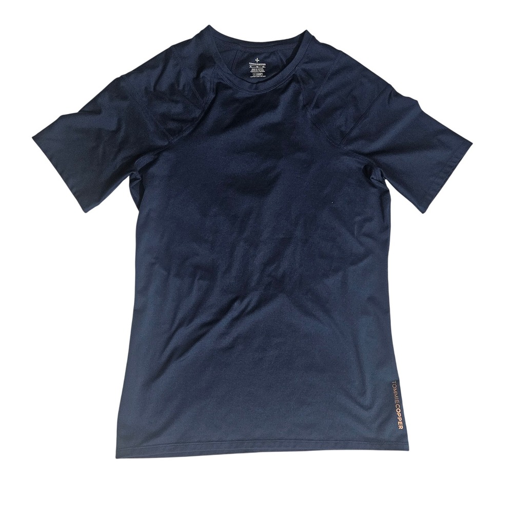 Tommie Copper Mens Compression Shirt Navy Blue Short Sleeve Athletic Top Size XL